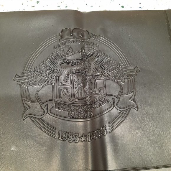 1983 1993 Harley Owners Group 10th Anniversary Large and Small Vinyl Pouches - Picture 2 of 11
